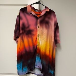 Vacation Sunset Button Up Shirt